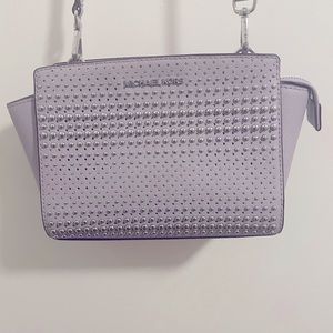 Like new Purple lilac studded Michael Kors crossbody